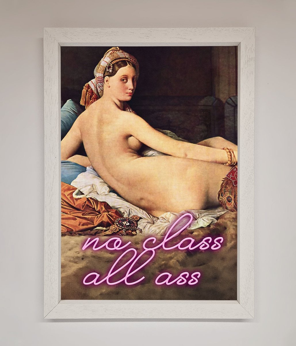 No Class All Ass Framed Print-2
