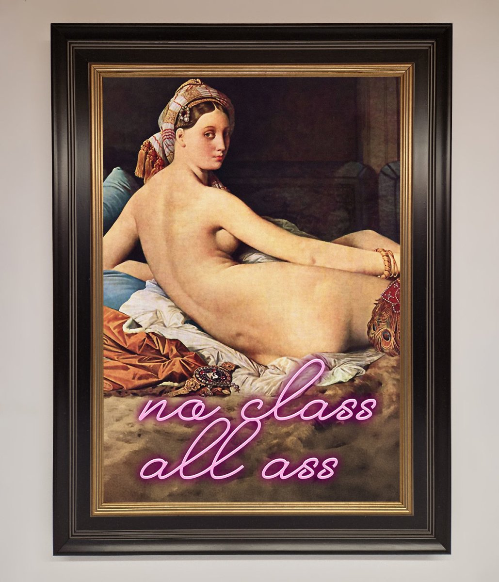 No Class All Ass Framed Print-17
