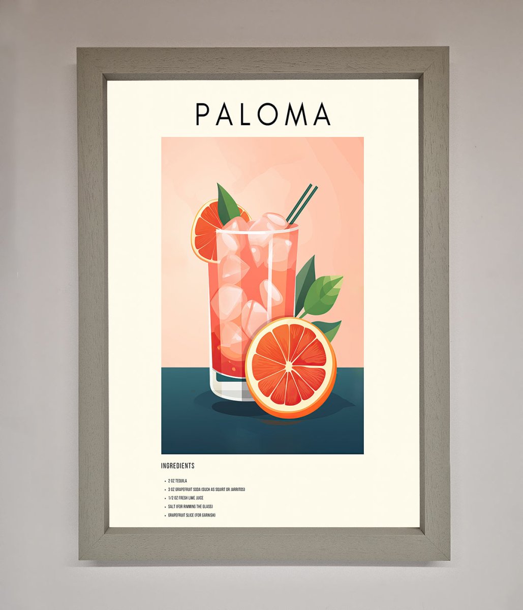 Paloma Cocktail Framed Poster-3