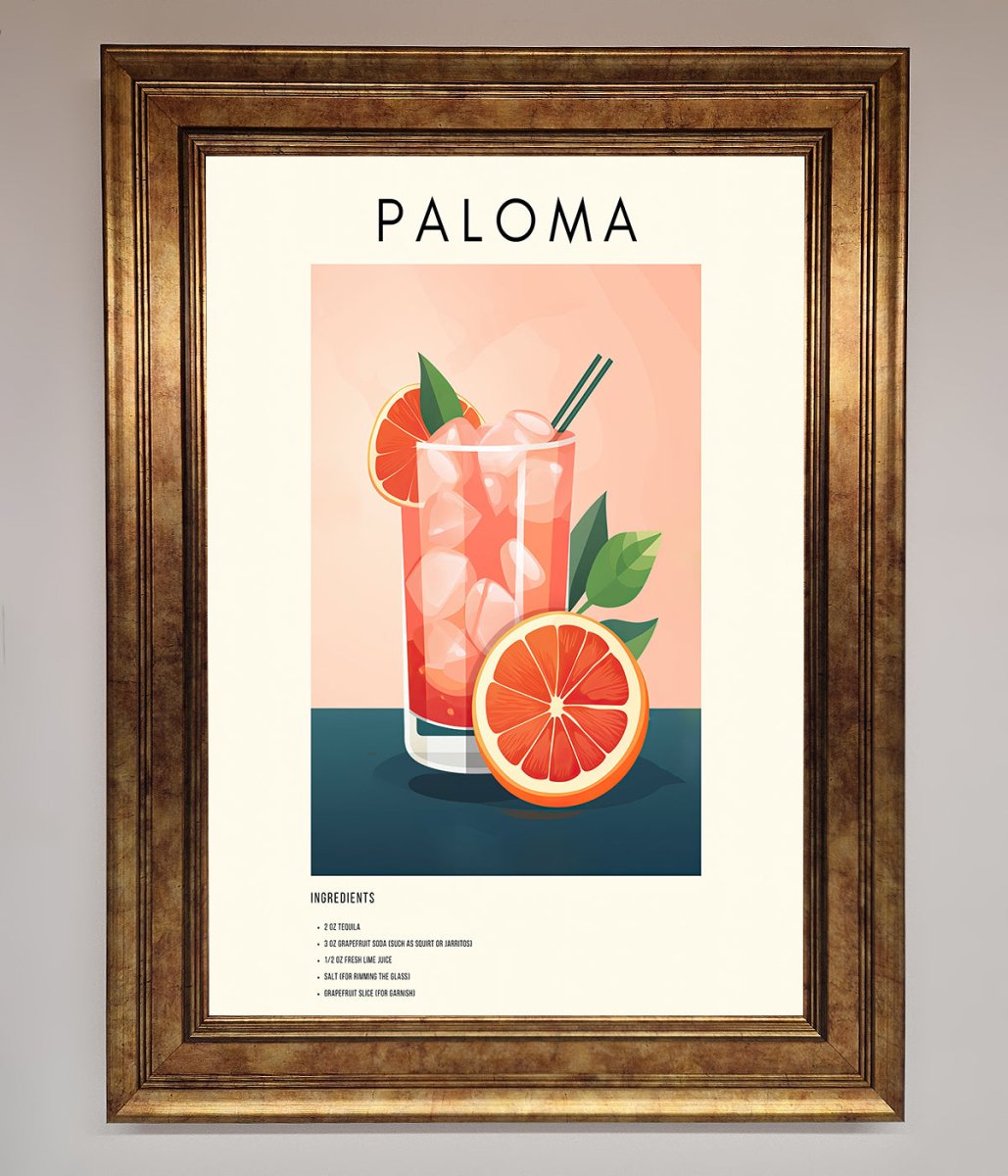 Paloma Cocktail Framed Poster-7