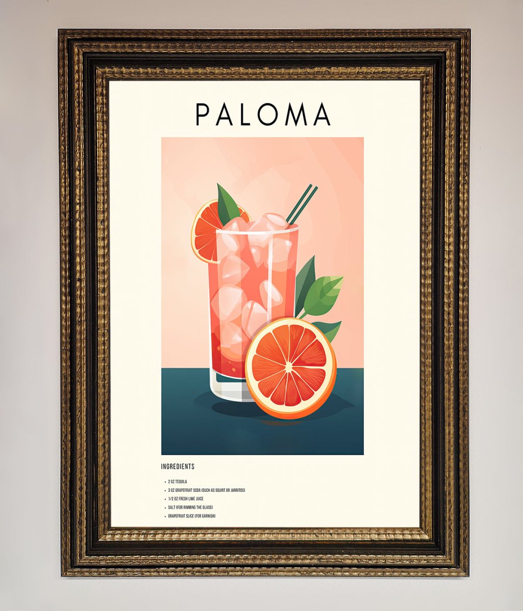 Paloma Cocktail Framed Poster-18