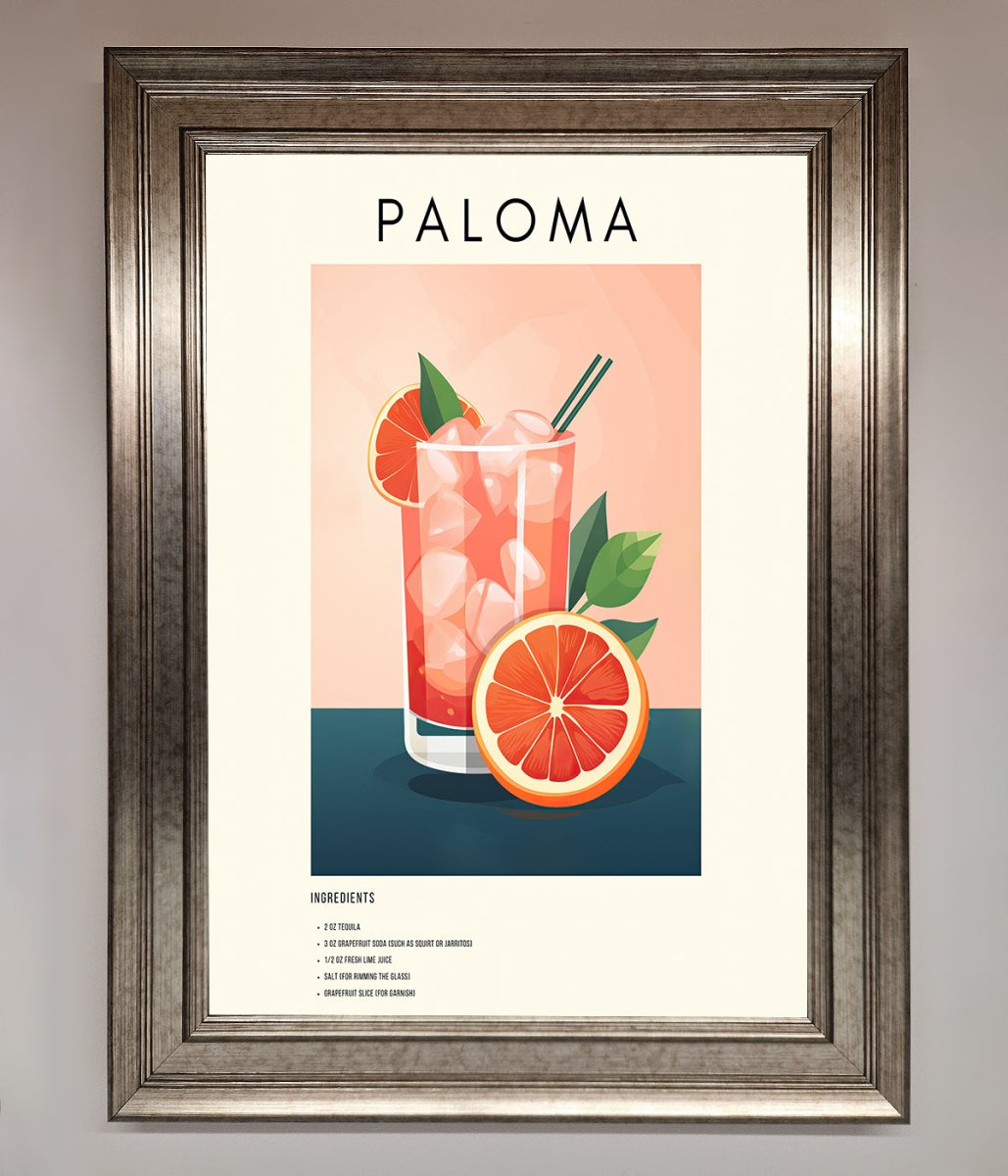 Paloma Cocktail Framed Poster-5