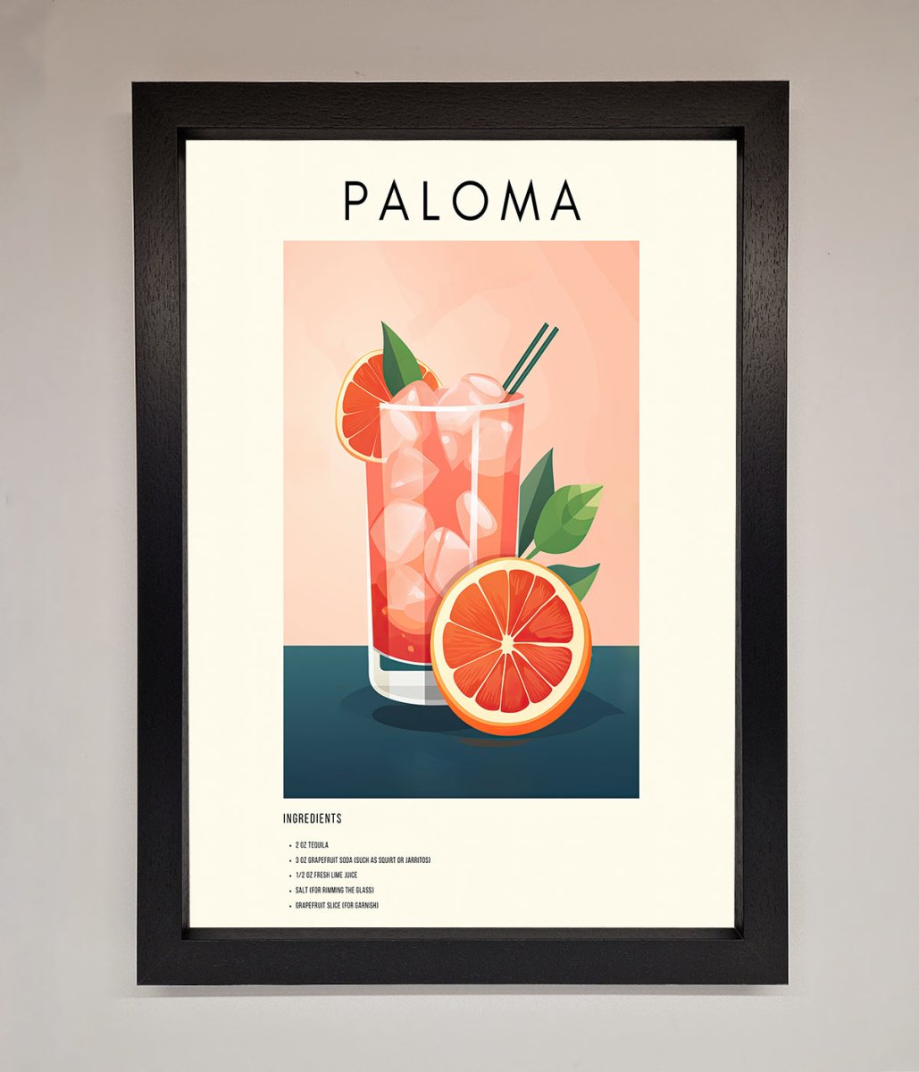 Paloma Cocktail Framed Poster-1