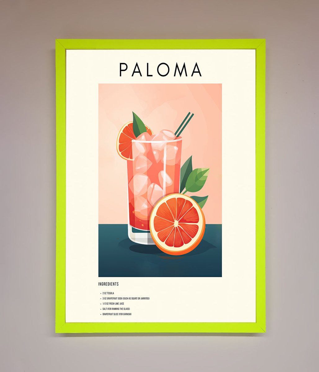 Paloma Cocktail Framed Poster-13