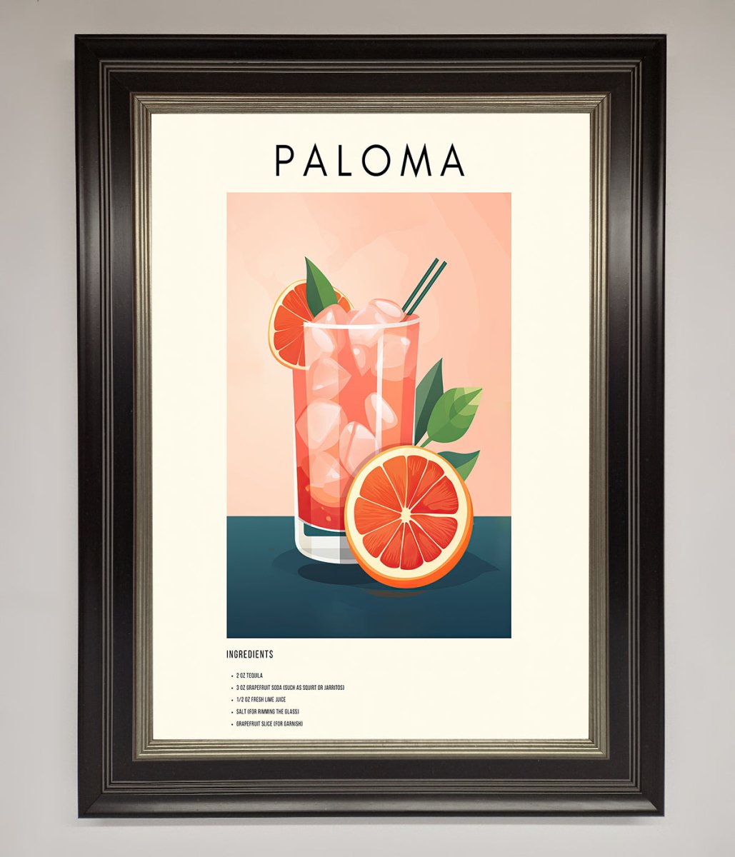 Paloma Cocktail Framed Poster-8