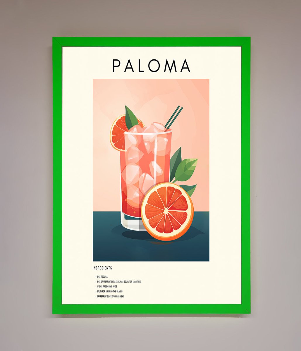 Paloma Cocktail Framed Poster-12
