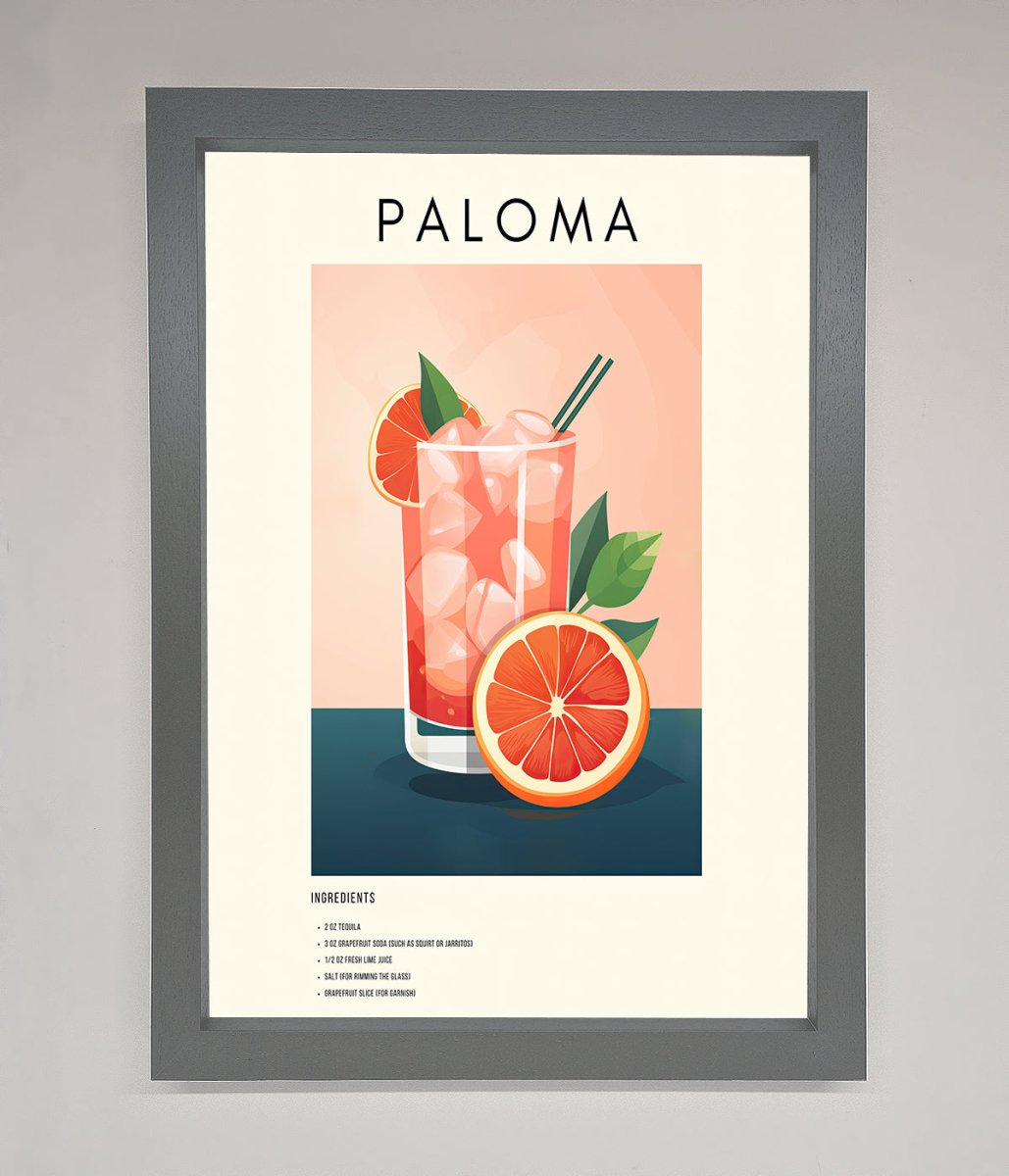 Paloma Cocktail Framed Poster-4