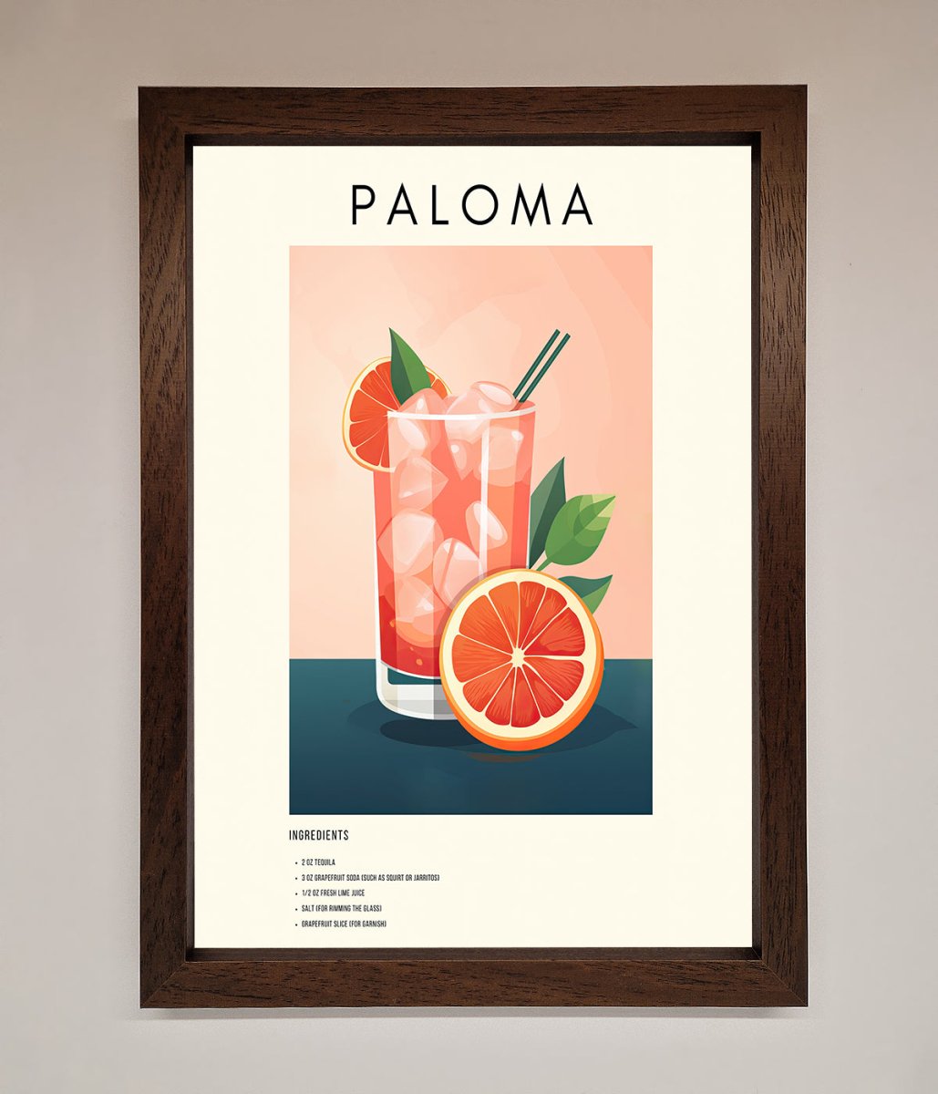 Paloma Cocktail Framed Poster-10
