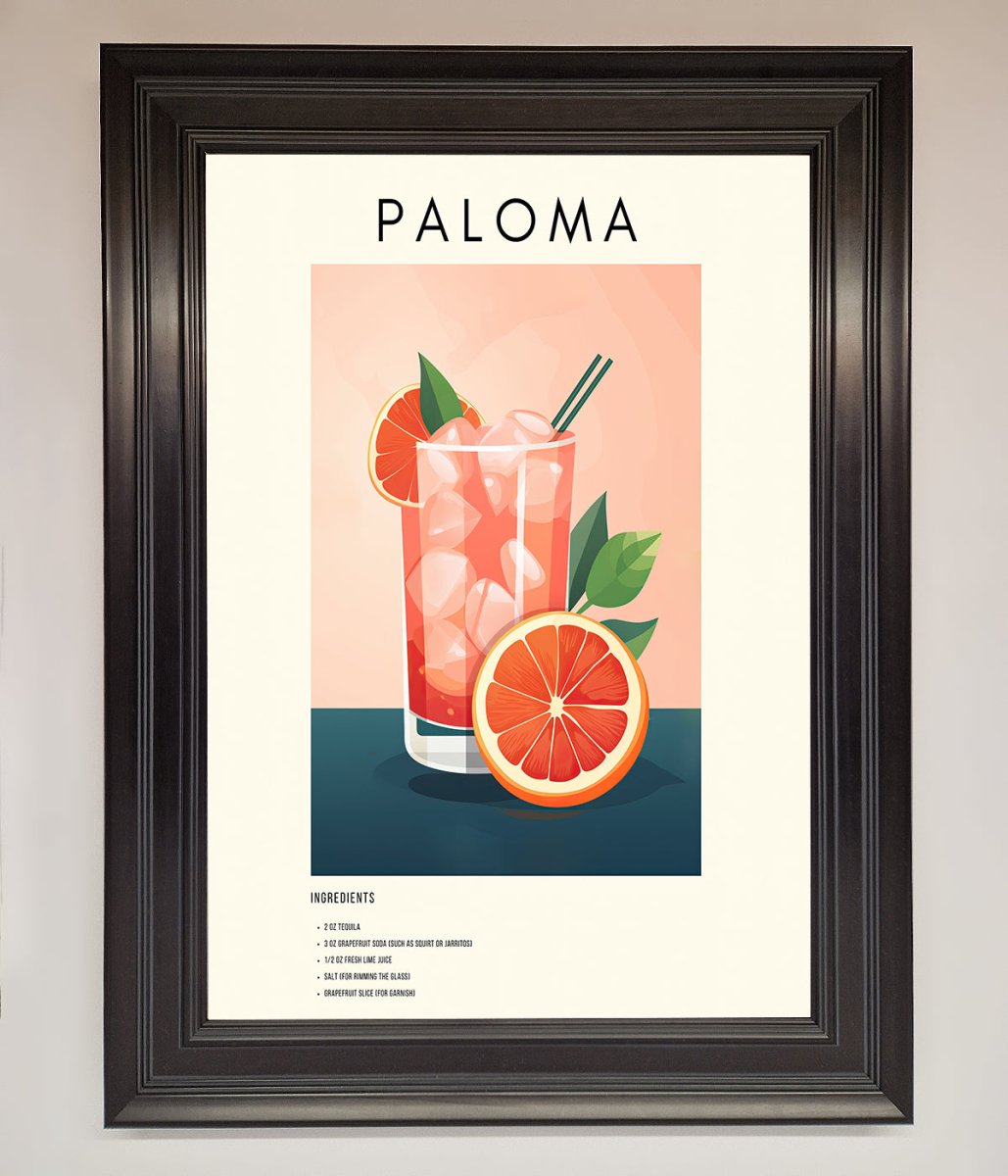 Paloma Cocktail Framed Poster-6