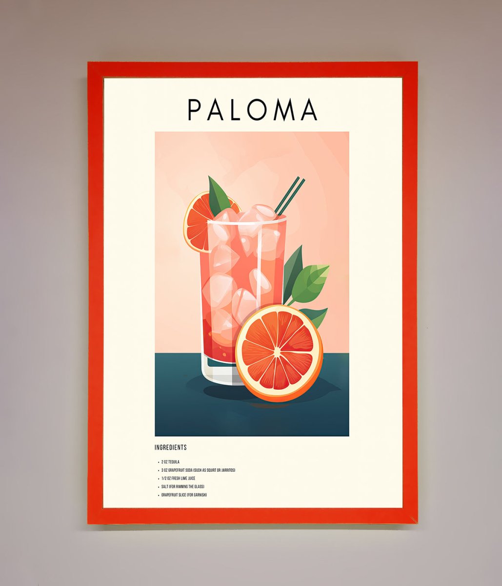 Paloma Cocktail Framed Poster-0