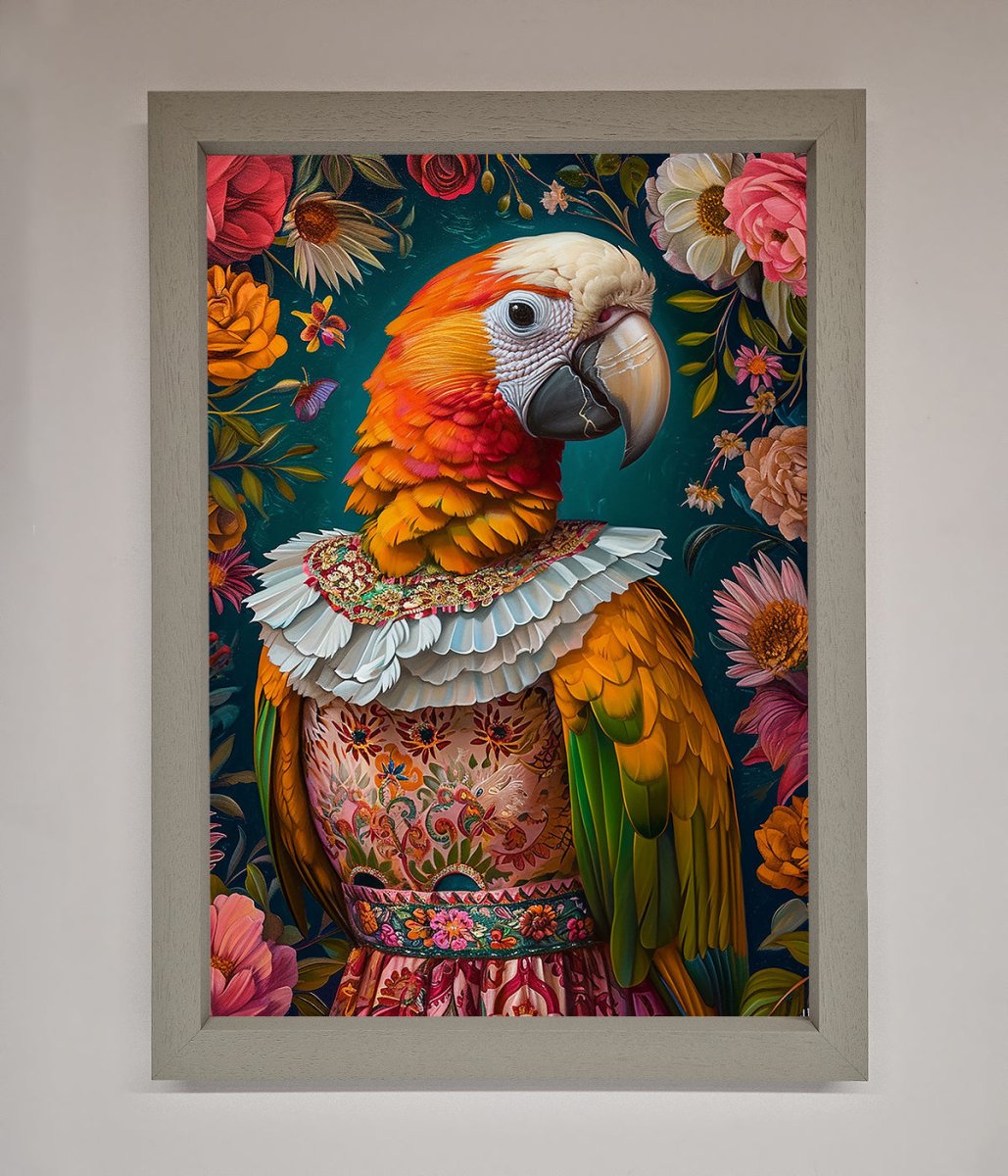 Parrot Renaissance Stare Framed Wall Art-3