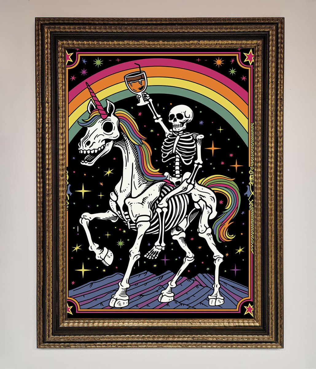 Rainbow Skeleton Framed Wall Art-18