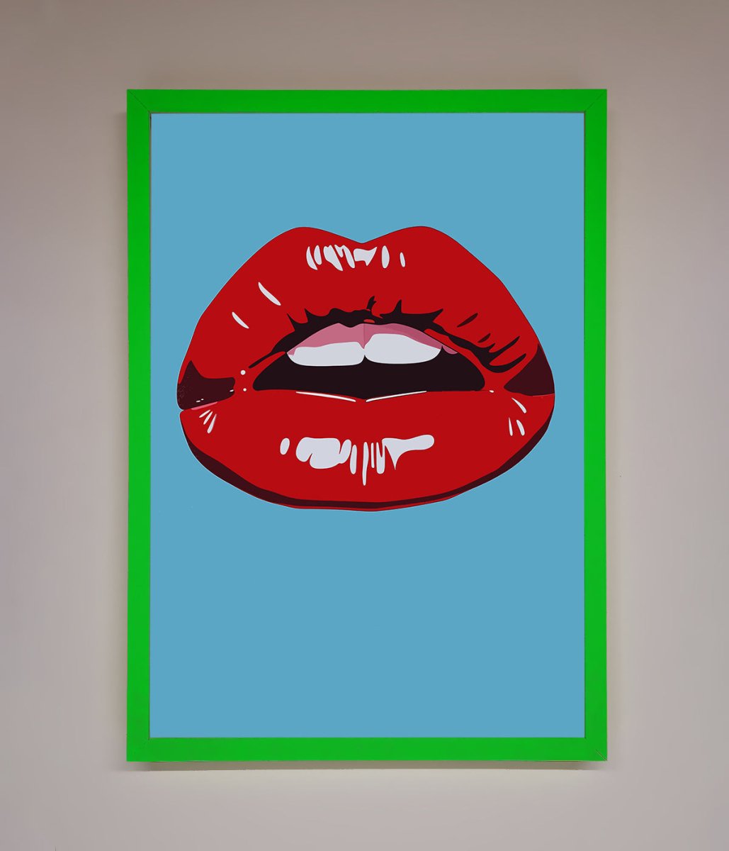 Red Lips Contemporary Framed Poster-11