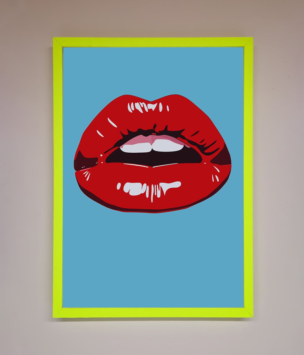 Red Lips Contemporary Framed Poster-12