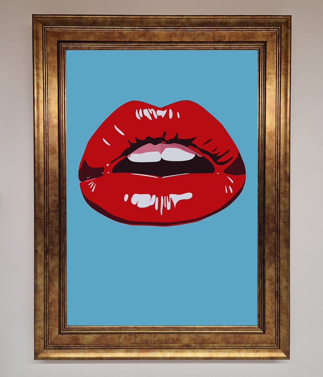 Red Lips Contemporary Framed Poster-6