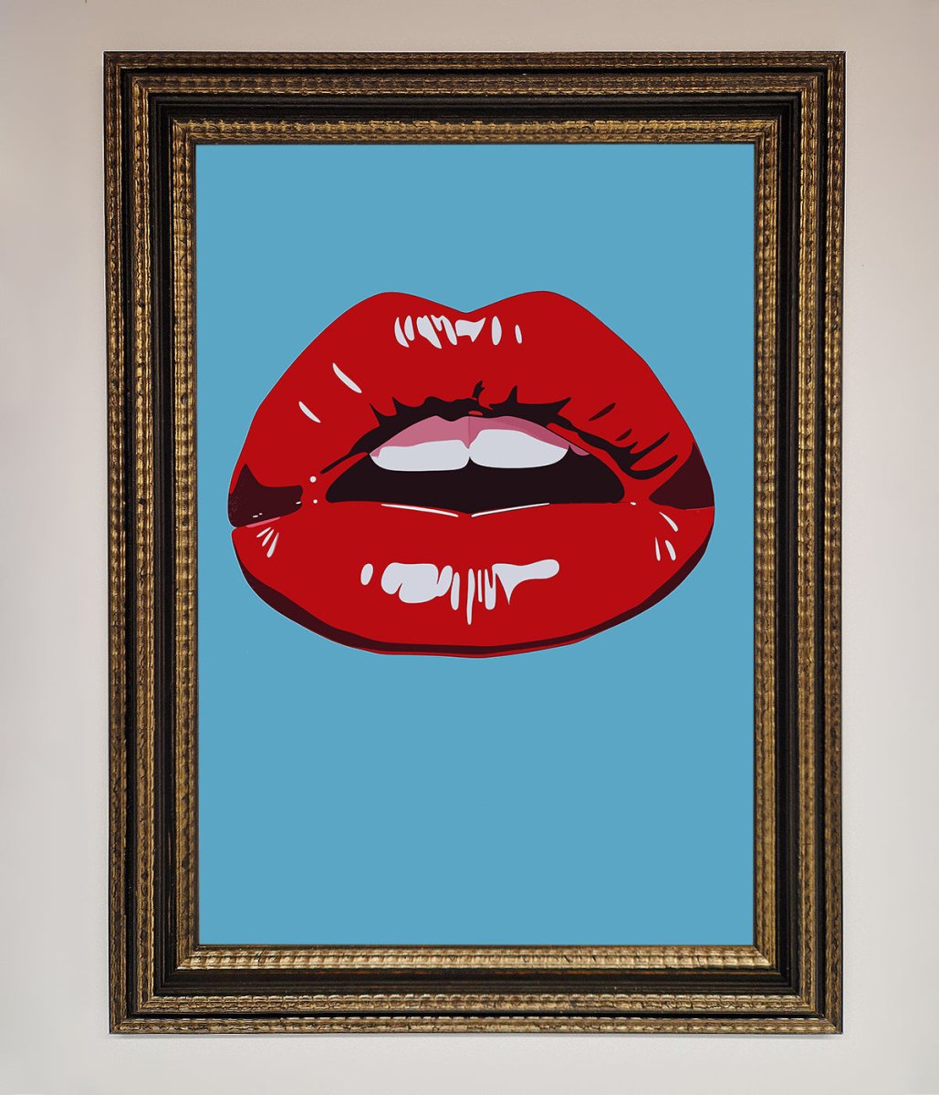 Red Lips Contemporary Framed Poster-18
