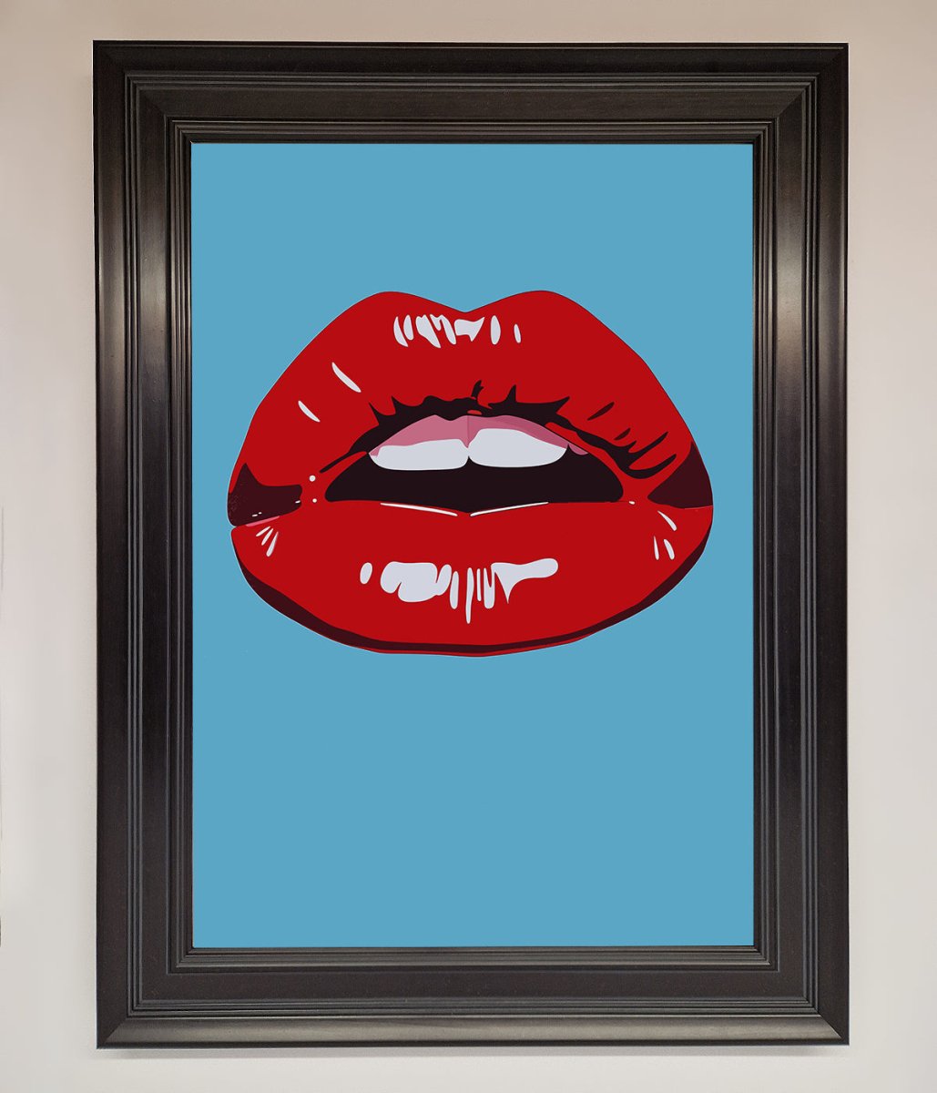 Red Lips Contemporary Framed Poster-0
