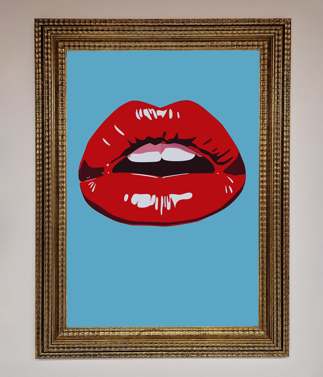 Red Lips Contemporary Framed Poster-15