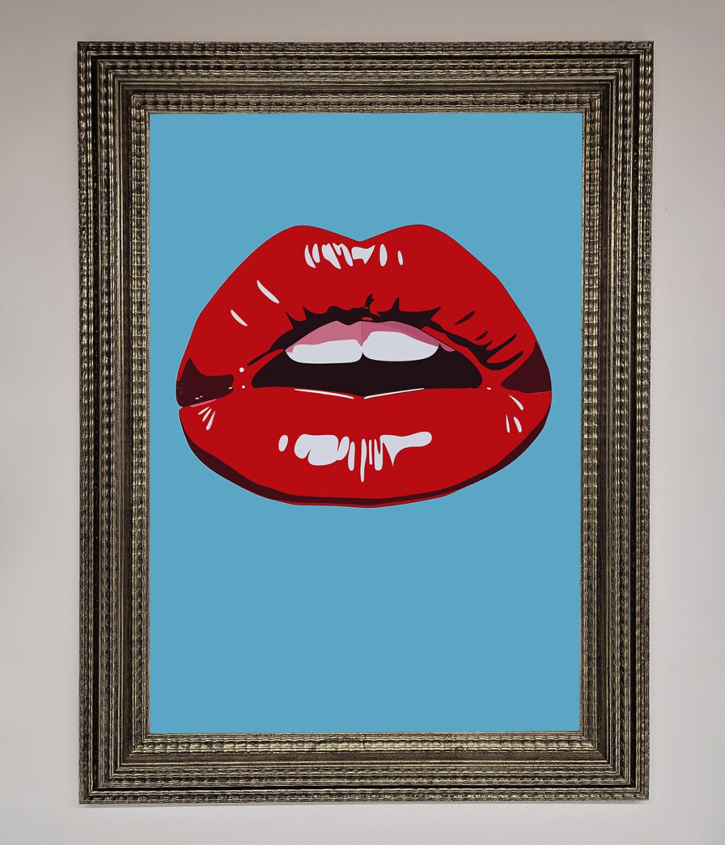 Red Lips Contemporary Framed Poster-16