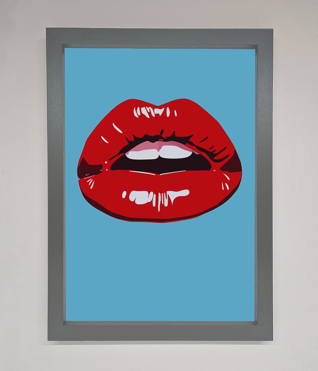 Red Lips Contemporary Framed Poster-4