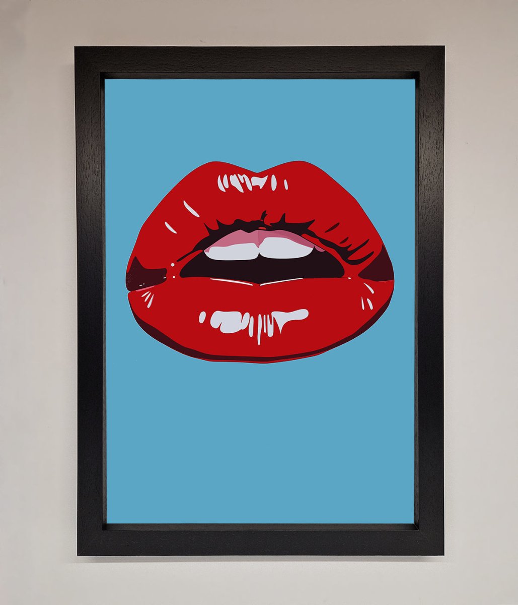 Red Lips Contemporary Framed Poster-1