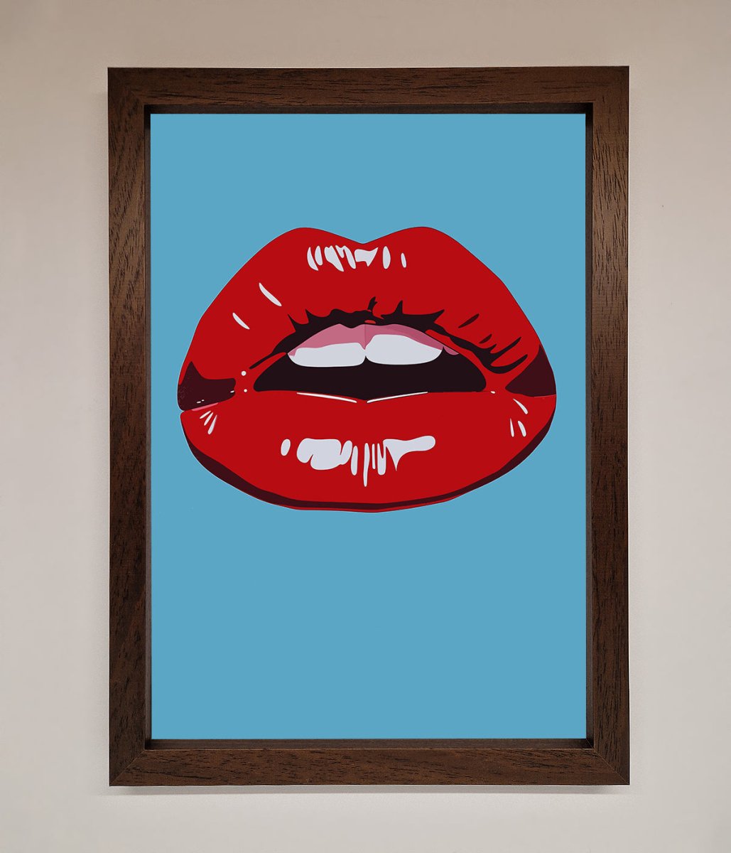 Red Lips Contemporary Framed Poster-9