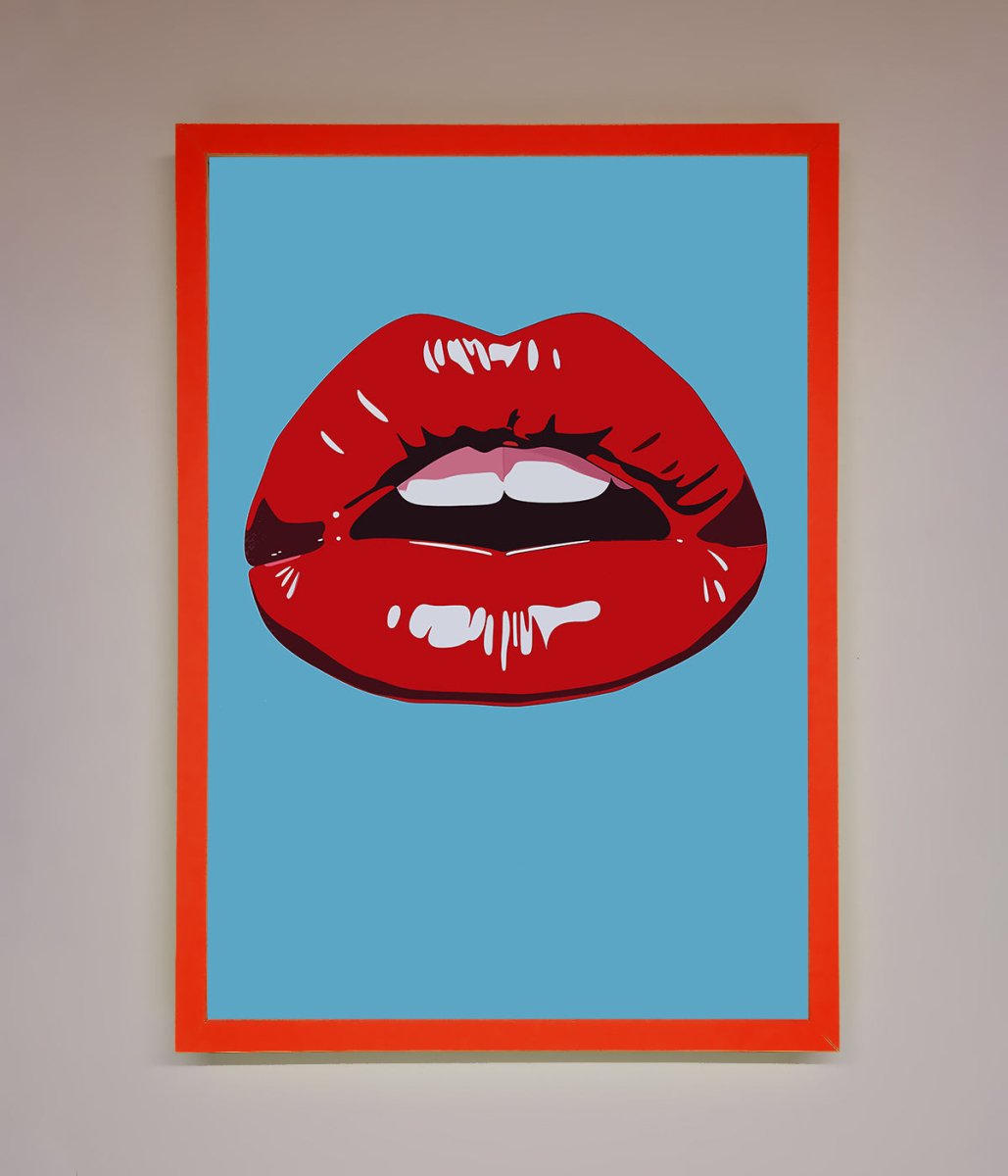 Red Lips Contemporary Framed Poster-14