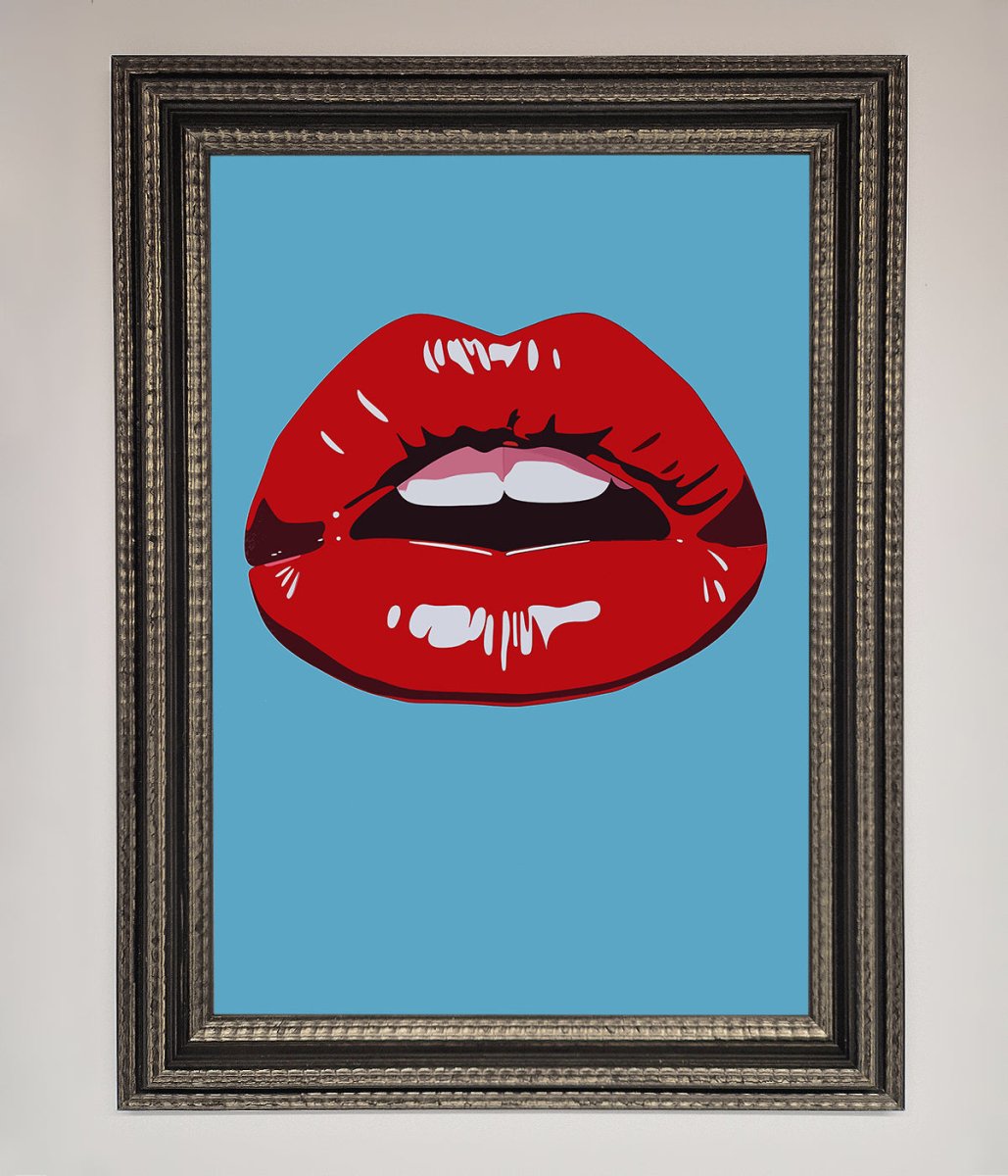 Red Lips Contemporary Framed Poster-17