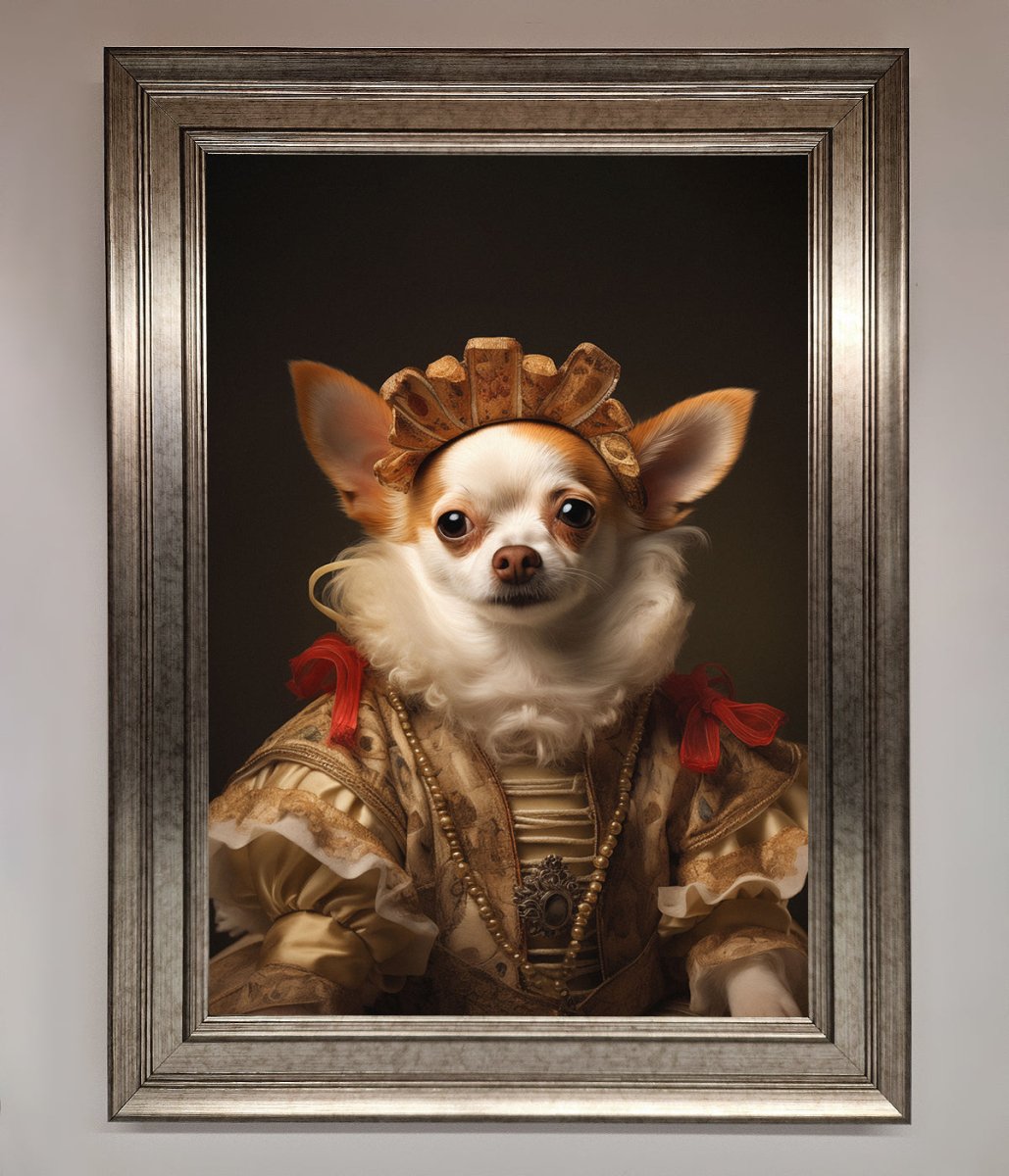 Renaissance Chihuahua Framed Print-13