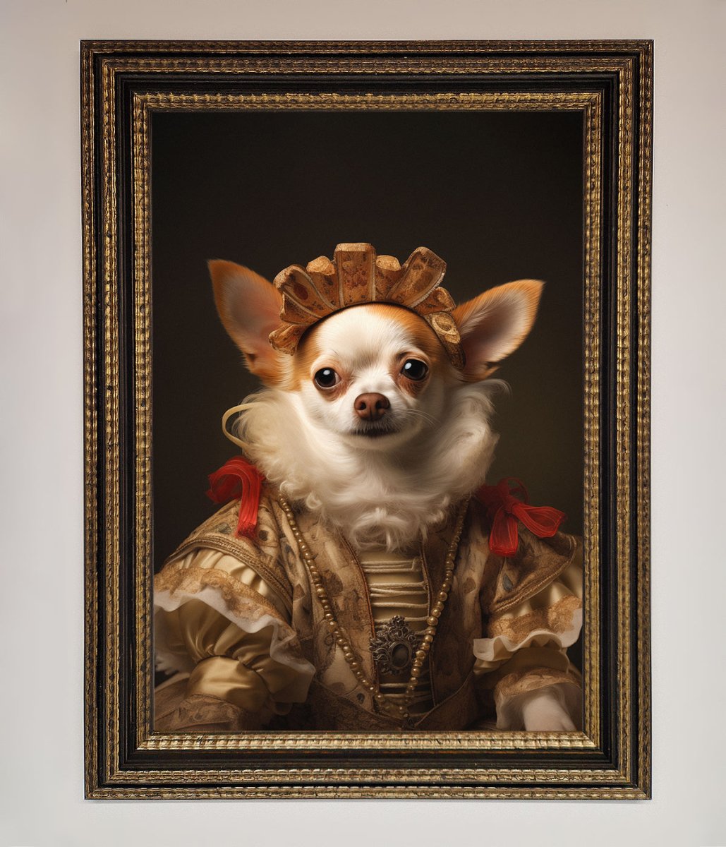 Renaissance Chihuahua Framed Print-10