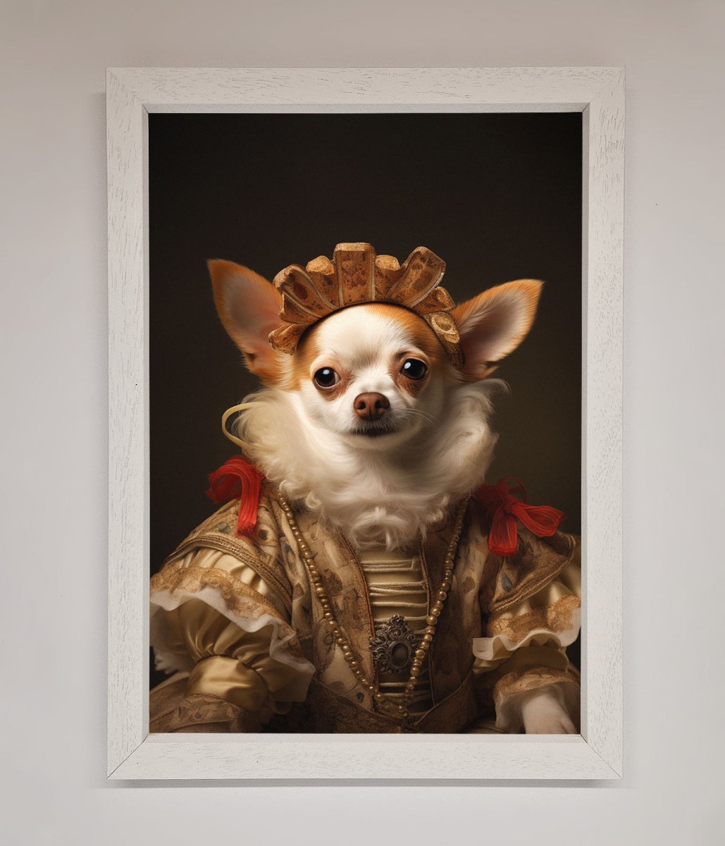 Renaissance Chihuahua Framed Print-3