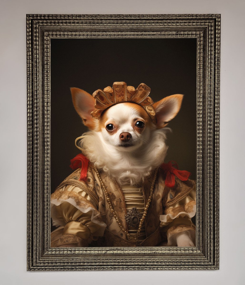 Renaissance Chihuahua Framed Print-9