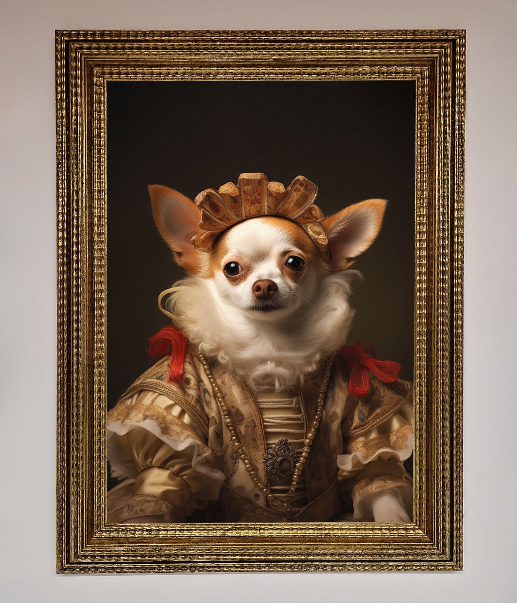 Renaissance Chihuahua Framed Print-0