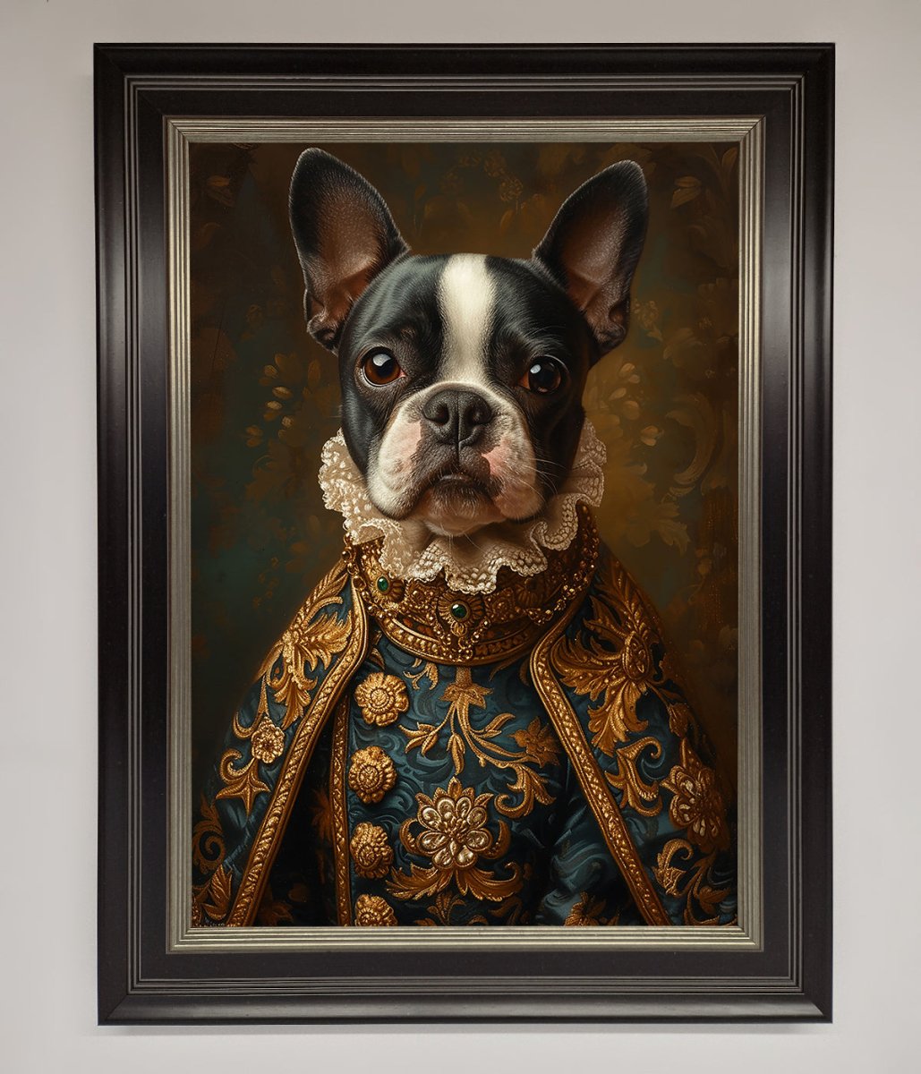 Renaissance French Bulldog Framed Print-7