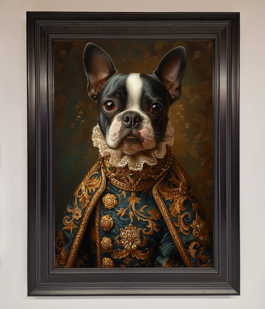 Renaissance French Bulldog Framed Print-6