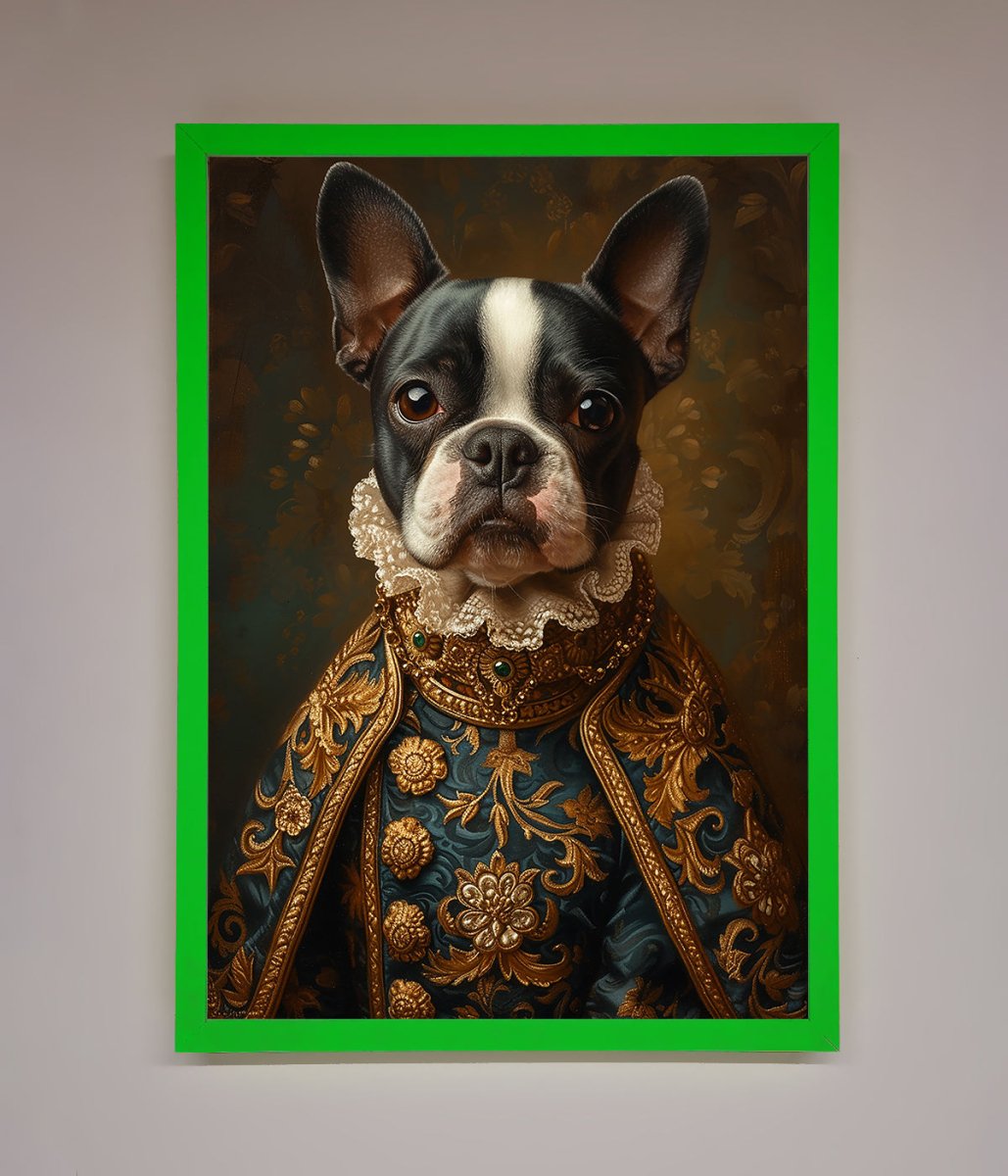 Renaissance French Bulldog Framed Print-11