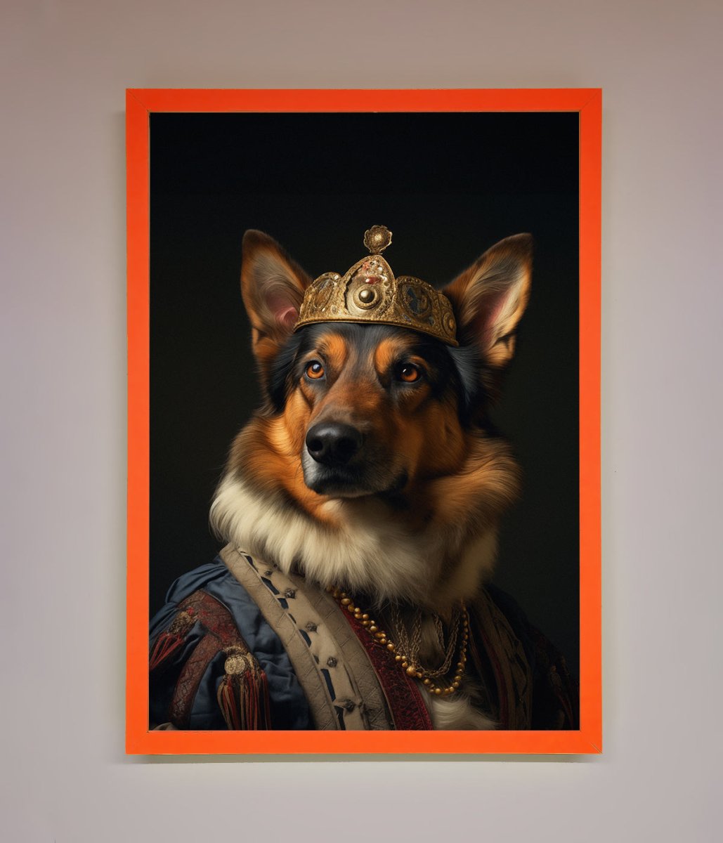 Renaissance German Shepherd Framed Wall Art-6