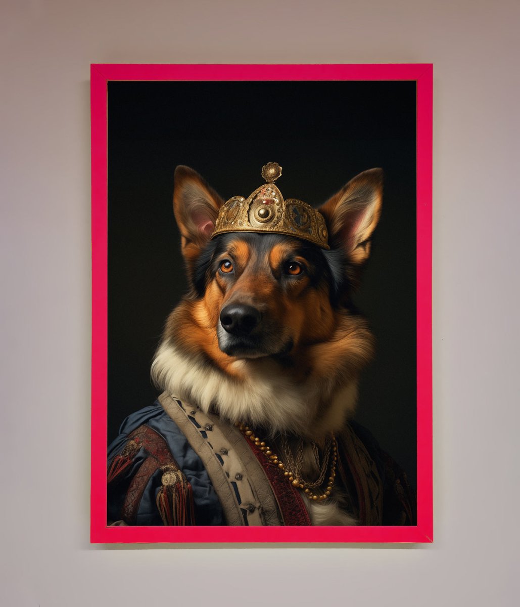 Renaissance German Shepherd Framed Wall Art-5