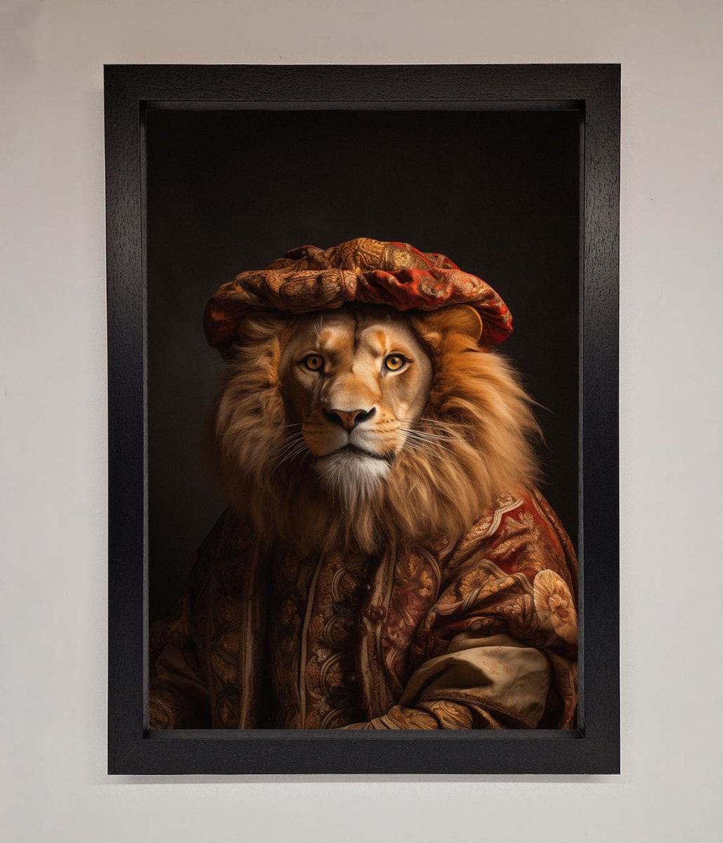 Renaissance Lion Framed Wall Art-1