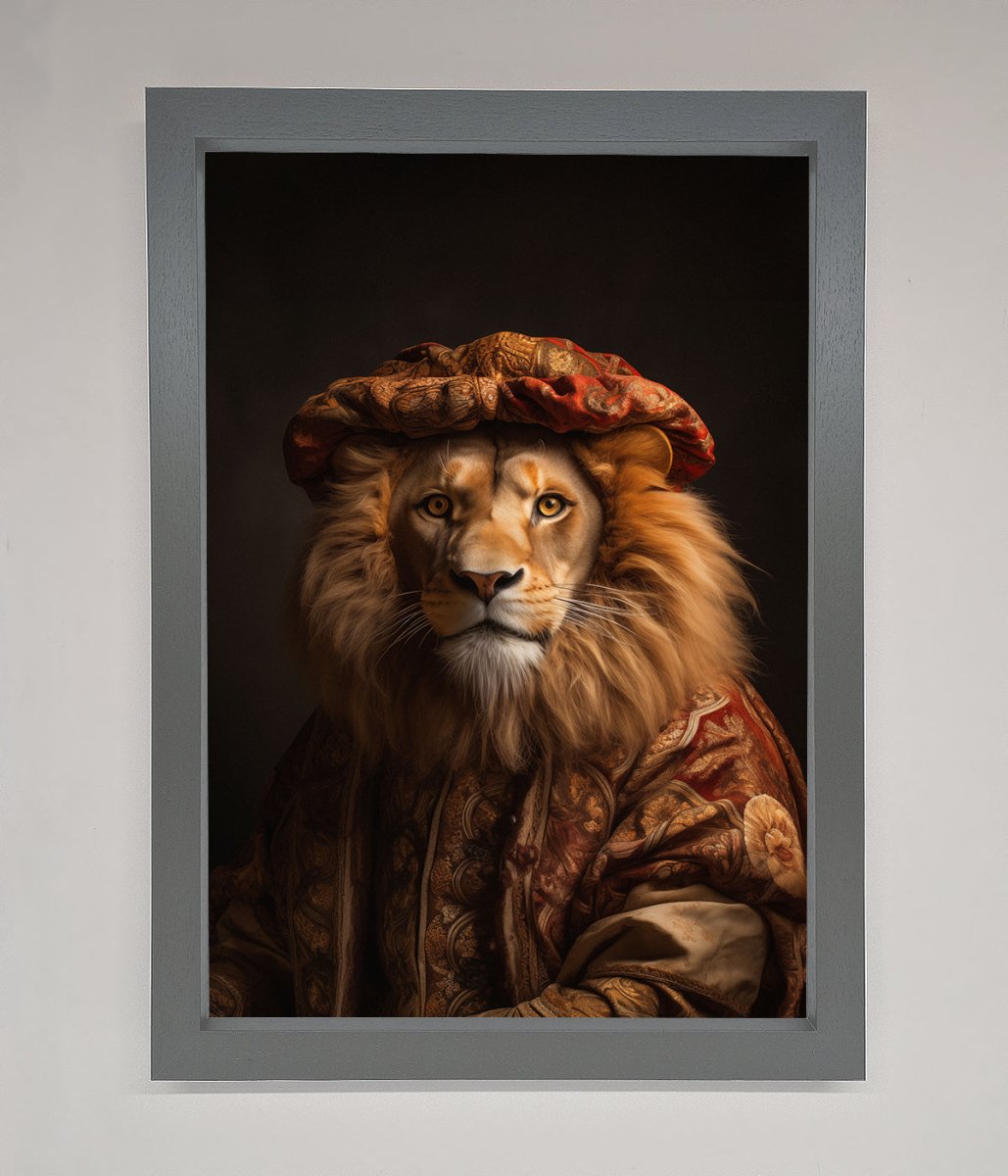 Renaissance Lion Framed Wall Art-4