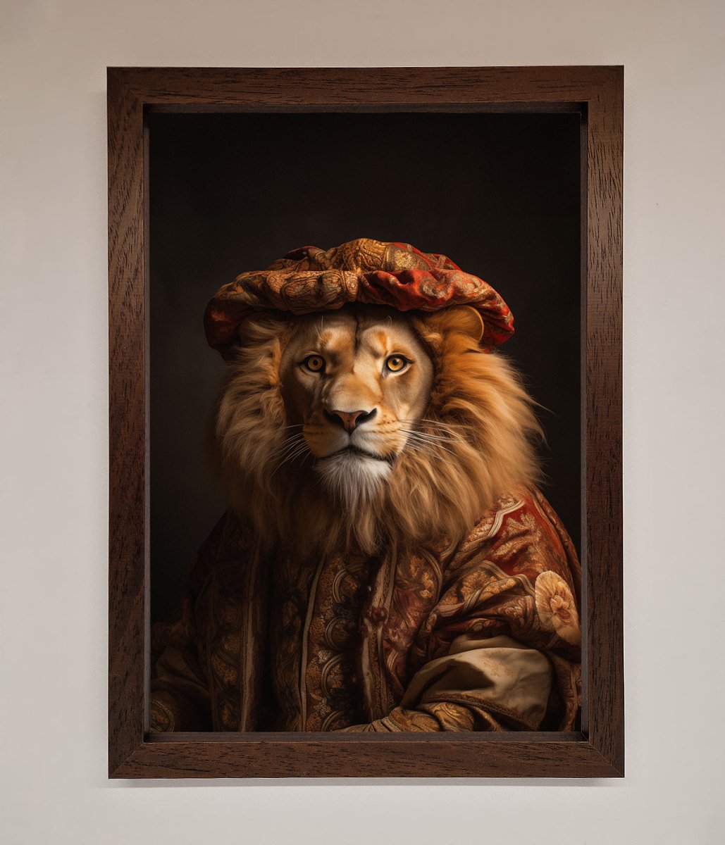 Renaissance Lion Framed Wall Art-18