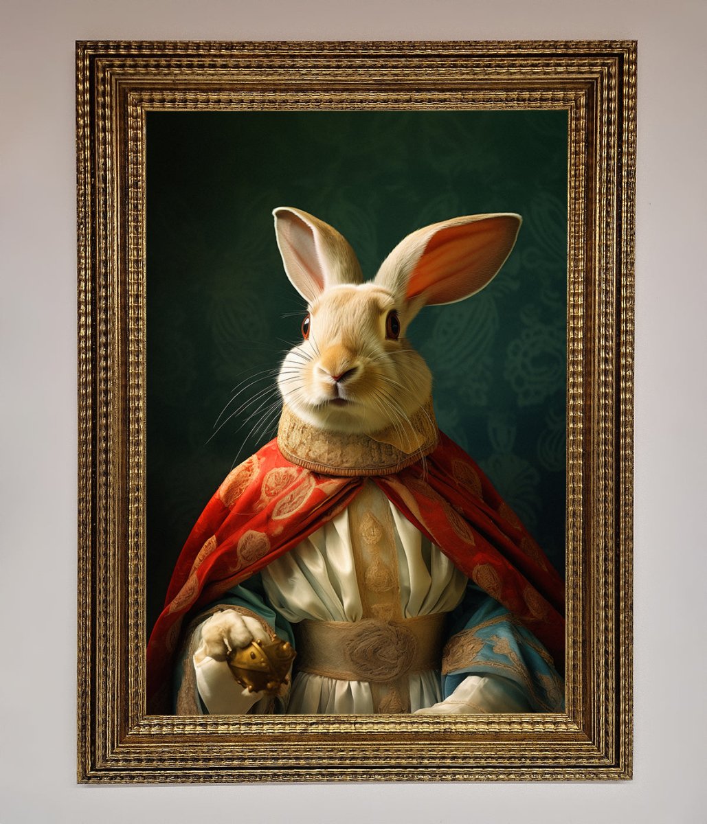 Renaissance Rabbit Framed Poster-10