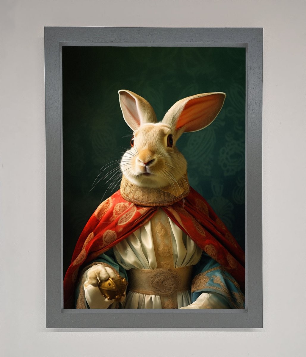 Renaissance Rabbit Framed Poster-4