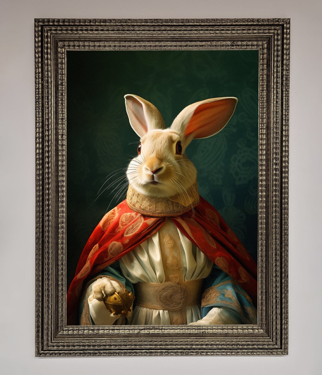 Renaissance Rabbit Framed Poster-11