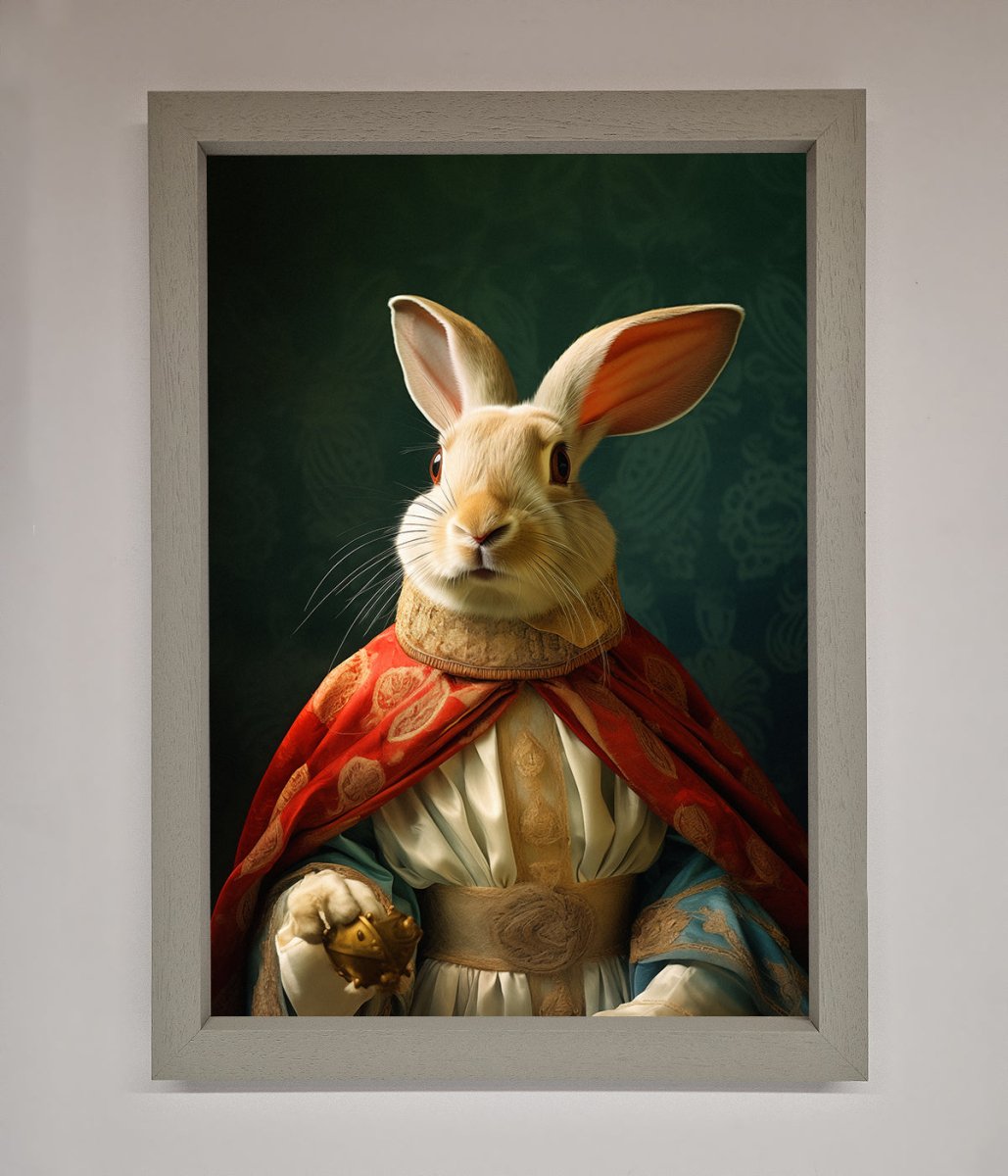 Renaissance Rabbit Framed Poster-3