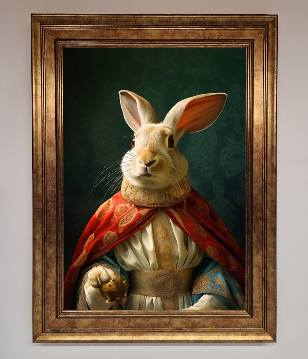 Renaissance Rabbit Framed Poster-12