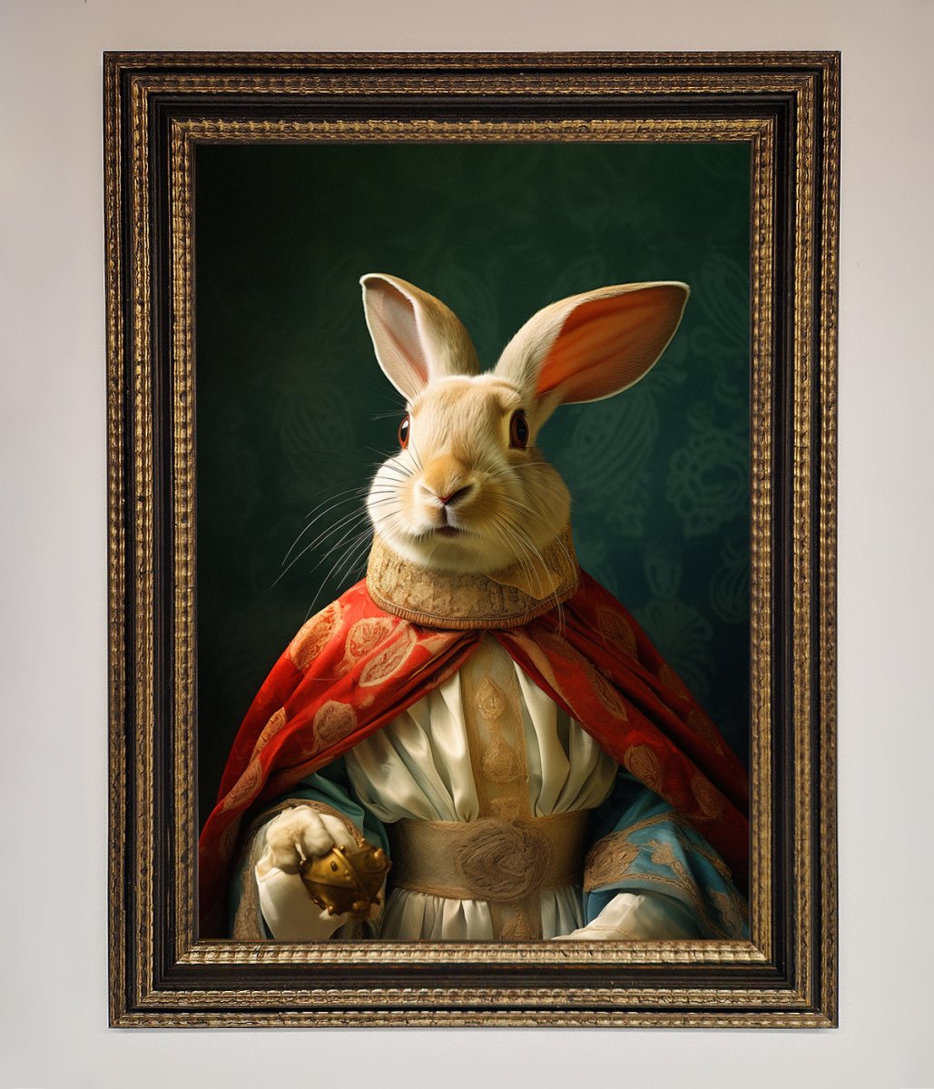 Renaissance Rabbit Framed Poster-0