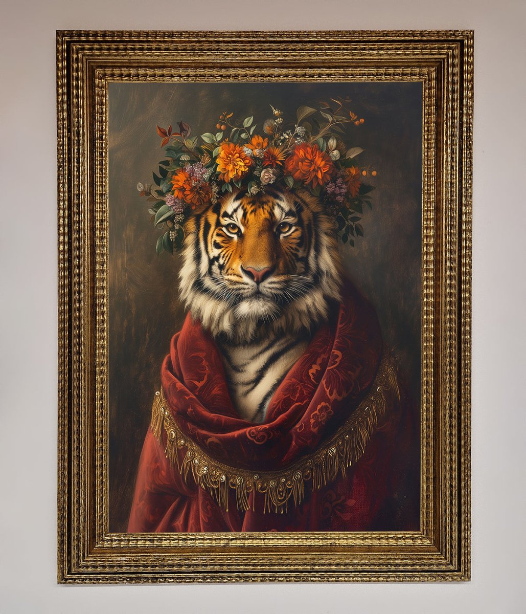 Renaissance Tiger Framed Wall Art-16