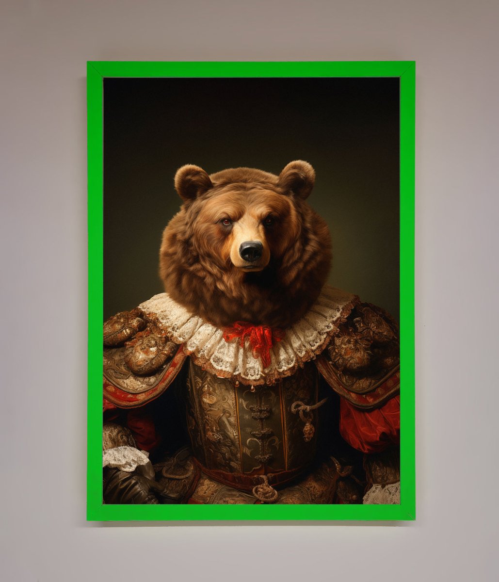 Rennaissance Bear Framed Poster-9