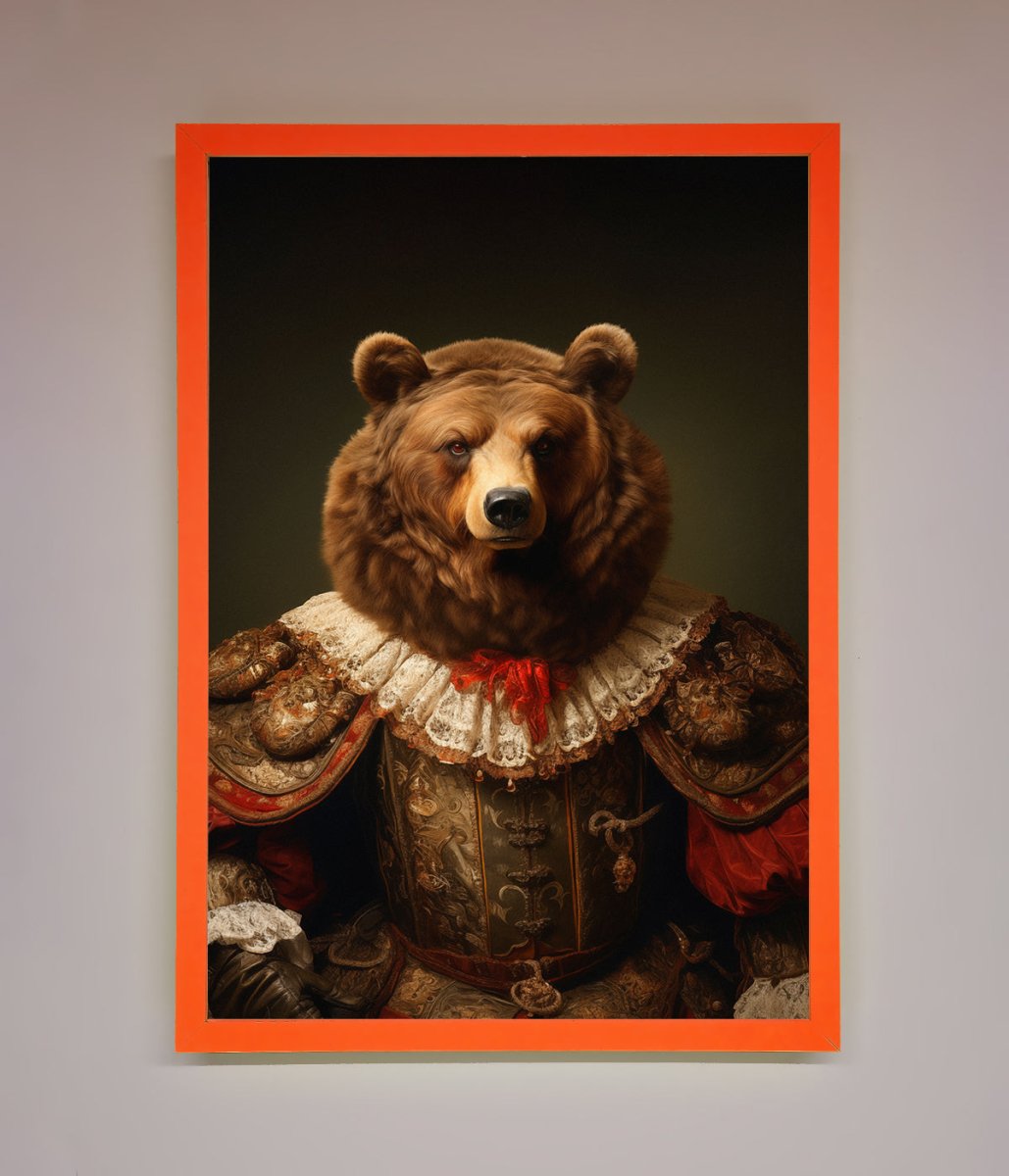 Rennaissance Bear Framed Poster-6